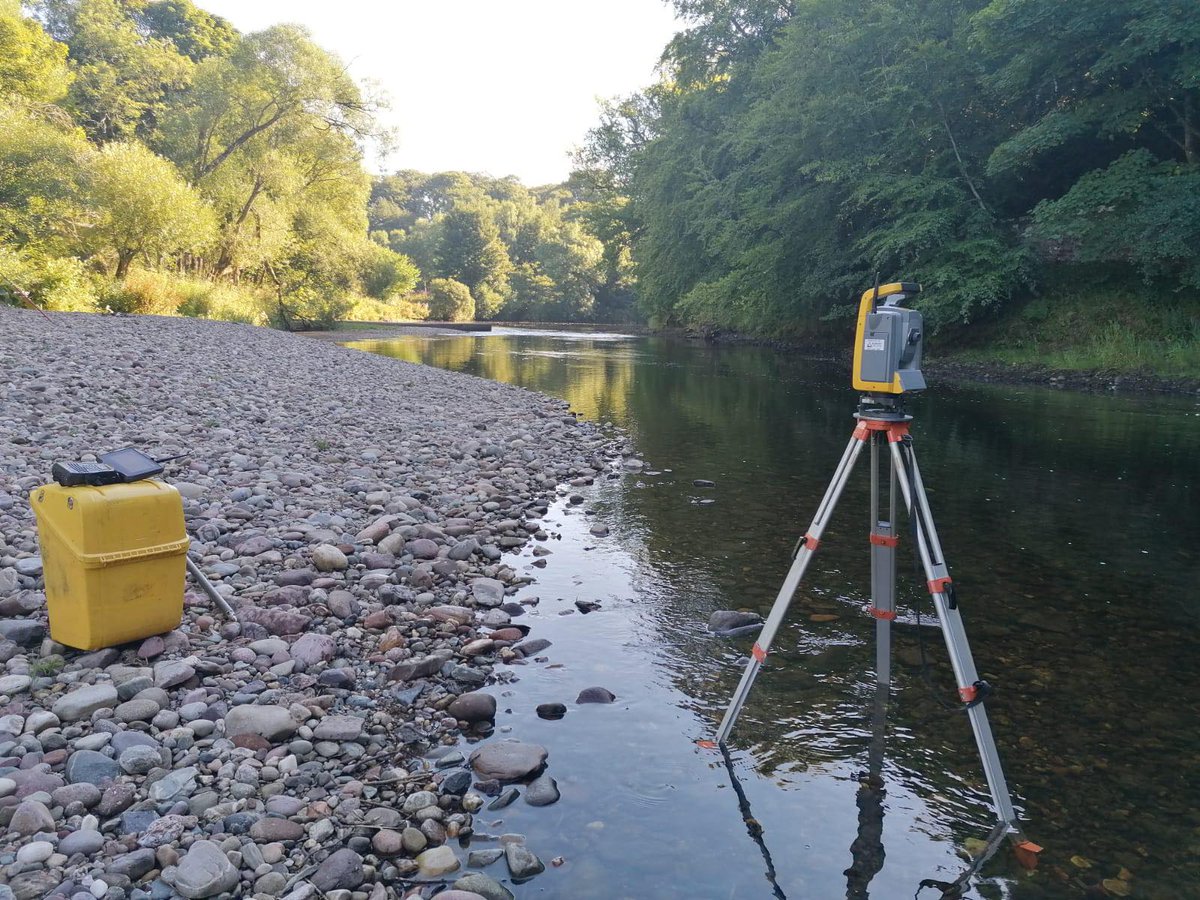 Beautiful day for fieldwork at the #SouthEsk, #Angus.  #Scotland #habitat #SceneryScotland #fieldwork #cbecuk #riverrestoration #whatwedo