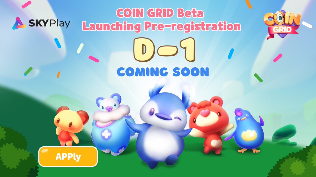 skyplay_SKP's tweet photo. 🌎CoinGrid Beta Launch Pre-registration🌎

🔥 D - 1🔥

Are you Ready? https://t.co/f2doL352Lq