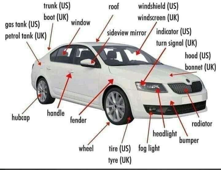 MobileFuundi's tweet image. Basic body parts of a car
