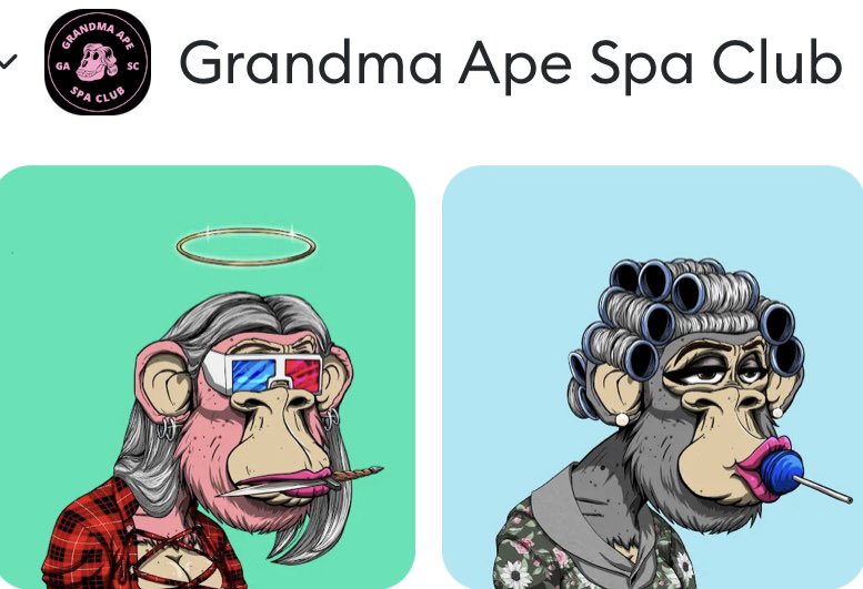 EndGameThorNFT's tweet photo. Got these 2 @GrandmaApeSpaC NFT’s from the @UnifriendsNFT marketplace using $UNIVRS. 

@UnifriendsNFT is 1 of the most undervalued projects I’ve been apart of! 
UTILITY TO THE MAX!!! 🔥 I’m even able to accumulate $UNIVRS from other nft projects I hold with there Unibridge 🤩 https://t.co/pT5UcjjyeH