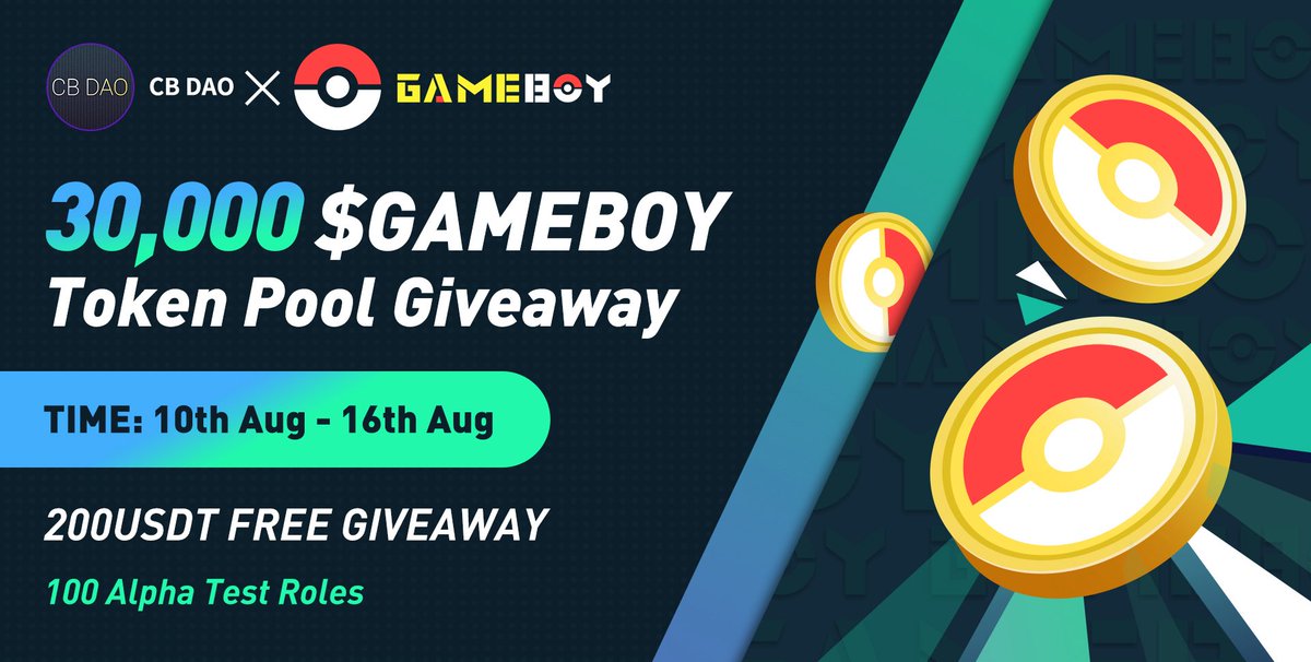 ⚔️ Partnership With <a href="/TheLostLandNFT/">Open World: The Lost Land⚔🛡</a>

🎟️ Giveaway -
🎁 Total Prize Pool ~ 30,000$ Gameboy &amp; 100 Alpha Role + $200 USDT🔥

To Enter -
1⃣ Follow @CB_SOLANA &amp; <a href="/TheLostLandNFT/">Open World: The Lost Land⚔🛡</a>
2⃣ ❤️,RT &amp; Tag 3 friends
3️⃣ Finish Gleam Task 👉 wn.nr/vkBJyb

⏰ 16 AUGUST
#Airdrop #NFTGiveaway