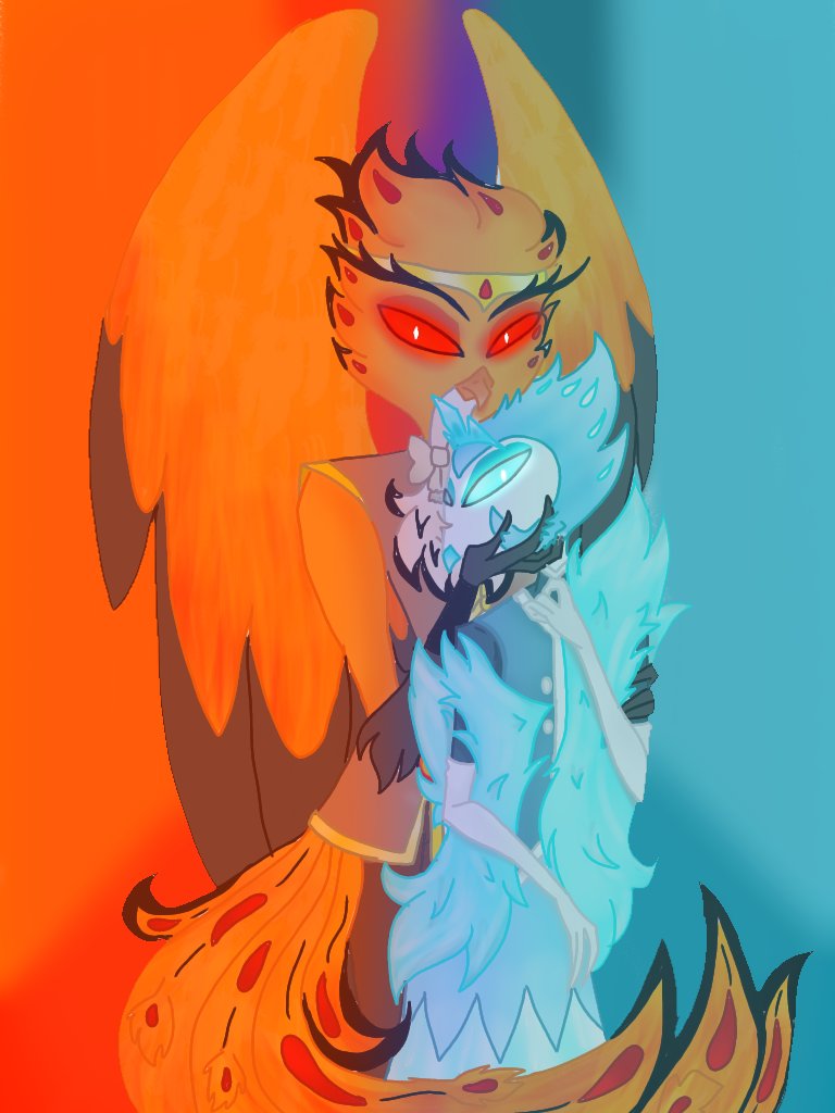 Tosha_666_'s tweet photo. Finally there was a color! I haven't drawn on my phone in a long time, so don't criticize much... 👉👈

#Адскийбосс #Гоэти #Феникс #Демон #Андреалфус #ОС #СемьяГоэти #HelluvaBoss #HazbinHotel #HazbinHotelfanart #HelluvaBossfanart #Phoenex #Goetifamily #Goeti #Demon  #Andrealphus https://t.co/2wBoWoiWDh