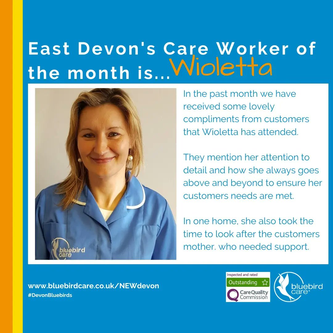 DevonBluebirds's tweet photo. The Care Worker of the Month are in from our Devon Hubs.
Well done all π
Congratulations, you're all amazing!
#bluebirdcare #DevonBluebirds #CWOM #LiveInCare #domiciliary #domiciliarycare #HomeCareinExeter #HomeCareinExmouth #HomeCareinWestDevon #HomeCareinEastDevon #SPOA https://t.co/R4I7QNf9sR