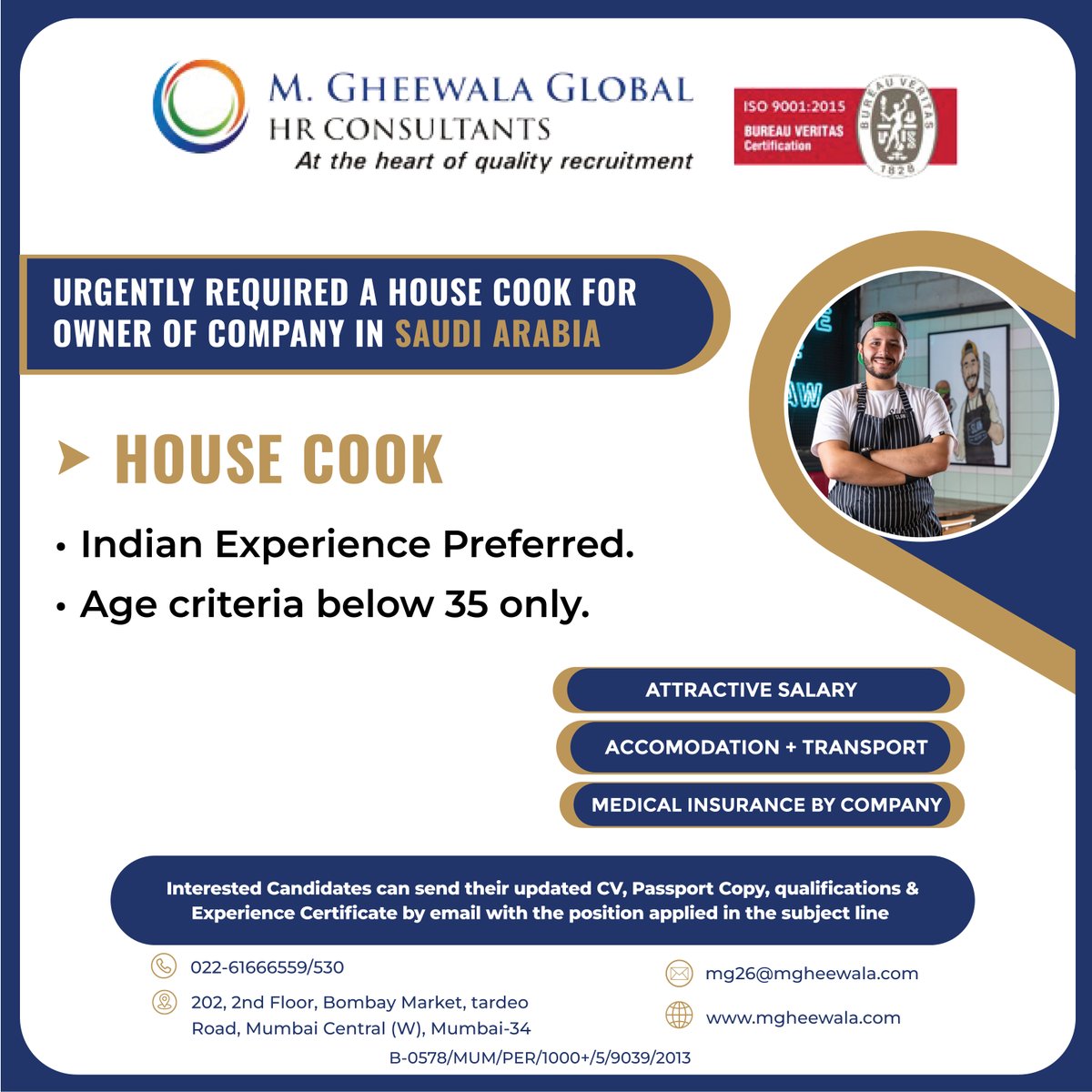 mgheewala_hrc's tweet image. Job Vacancies for #SaudiArabia

Interested Candidates can send the updated resume to mg26@mgheewala.com

Learn More mgheewala.com

#cook #housecook #homecook #homechef #housechef #indiancook #foodmaker #houseownercook #ethicalrecruitment #saudijobs