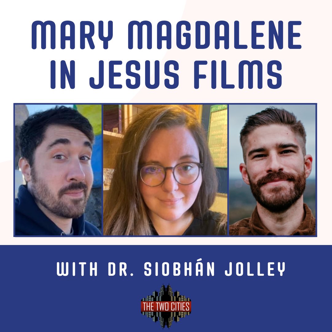 TheTwoCities's tweet photo. NEW EPISODE! Continuing our series on Jesus films, we are joined by Dr. Siobhán Jolley (@siobhan_jolley) to discuss the representation of Mary Magdalene, drawing upon her PhD thesis.
Check it out!
https://t.co/afF9mQz9MX https://t.co/lScTvelMC5