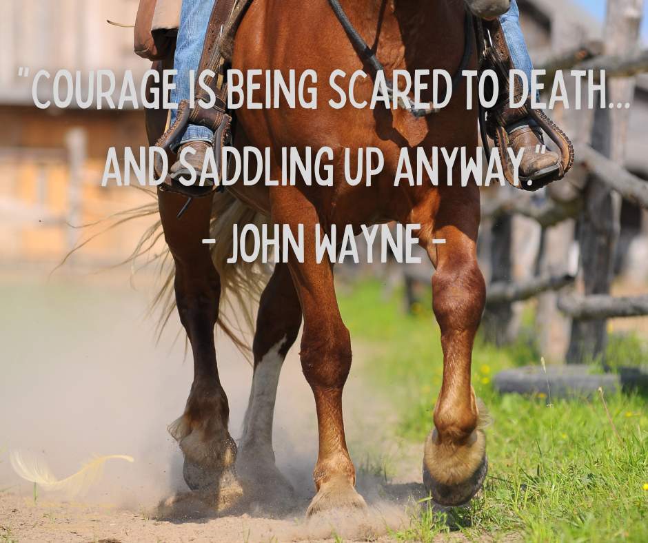 drwilmact's tweet photo. "Courage is being scared to death... and saddling up anyway." - John Wayne #courage #saddleup #livelife #life #courage #qotd https://t.co/7qOt46tdNC