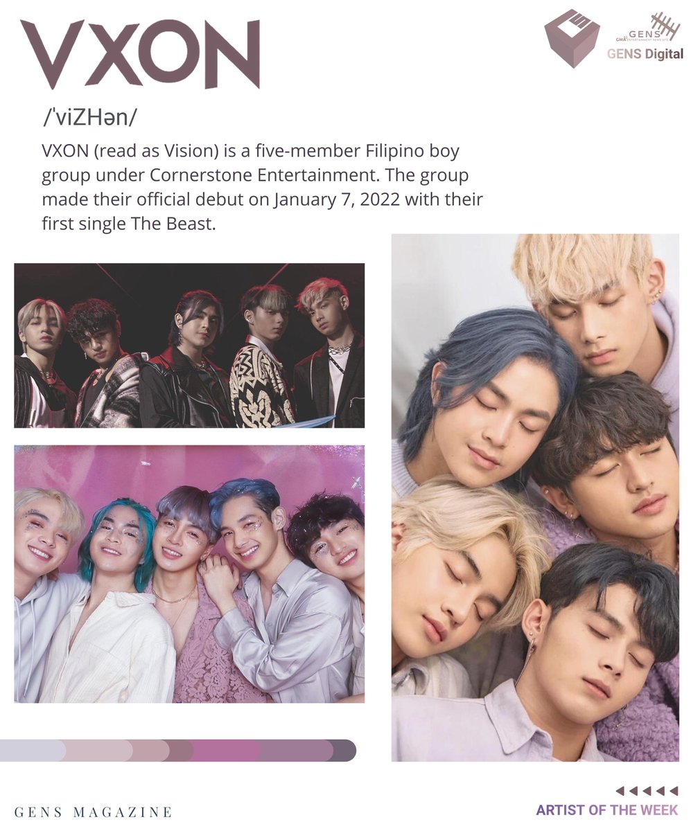 GENSDigital_'s tweet photo. Dubbed as “The Monster Rookies of P-Pop”, VXON is @cornerstone_ofc Entertainment's very own P-Pop Group made up of five dynamic, talented, &amp; good-looking members, namely C13, Patrick, Franz, Sam, &amp; Vince!

@vxonofficial is a PPOP group to watch out for!
ARTIST OF THE WEEK | #VXON https://t.co/wdRy72sIPb