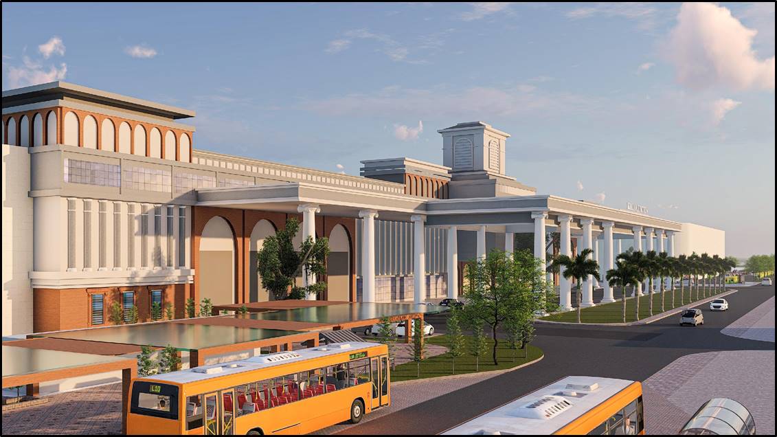 RailMinIndia's tweet photo. Pillars of Transformation: A glimpse of the proposed design of the to-be redeveloped Kollam Junction Railway Station in Kerala. https://t.co/FXPdiX8gjN