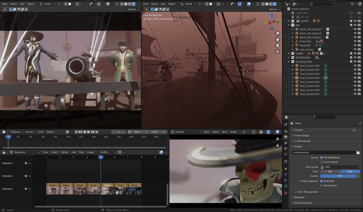 satishgoda's tweet image. World building using models from @polyhaven and @Blender_Kit  #b3d #assetlibrary #polyhaven #blenderkit #animation