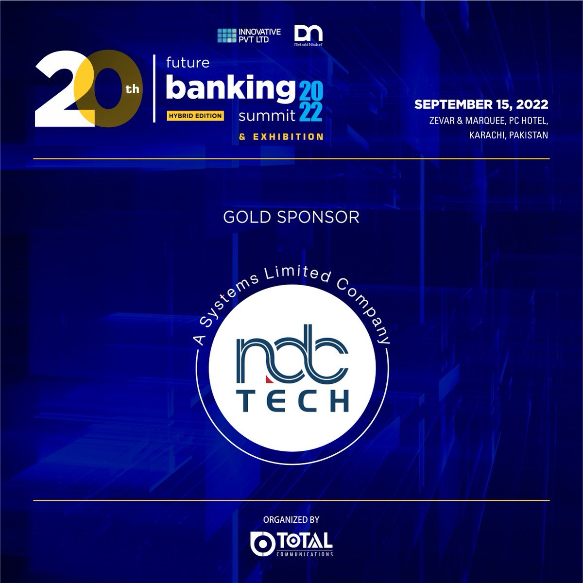 NdcTechTweet's tweet image. #NdcTech is a proud gold sponsor of the #FutureBankingSummit2022. Join us alongside leading experts from the industry to attend insightful sessions on trending themes including #Cloud_Transformation, #Payment_Modernizations, #AI, Intelligent Automation &amp;amp; Lending. 
#fintech