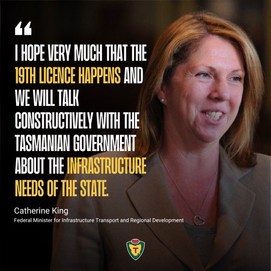 The federal government is keen to discuss infrastructure supporting our new team but wants the #AFL to allocate the 19th licence first.