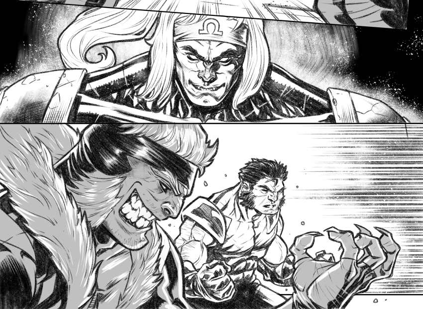 SellaresFerran's tweet photo. Panel details from old X-Men Legends Test Pages. 
Complete pages here:
https://t.co/zYablVzOwW

#comic #comicart #testpages #wolverine #sabretooth #omegared #clipstudio #xmen #marvel https://t.co/fKAyGxpag9
