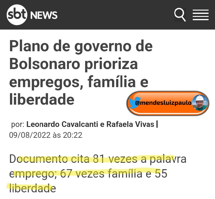 mendesluizpaulo's tweet image. ➡️ PLANO DE GOVERNO 

🔹 Para baixar o Plano de Governo  pt.scribd.com/document/58632…