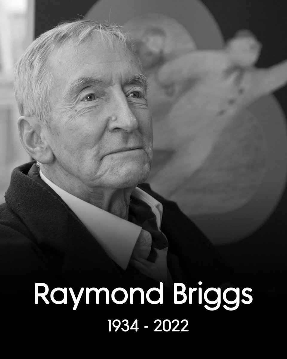 It’s with great sadness that we share the passing of Raymond Briggs. Raymond’s best known work is The Snowman, a pioneering picture book, a radical and beautiful innovation: a picture book without words.