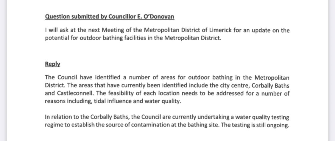 Cllr Elisa O'Donovan tweet media