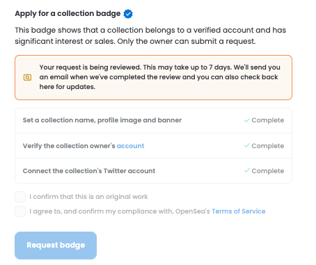 Uglyduckwtf's tweet photo. Our contract deployer account is now verified! ☑️
@opensea we appreciate your new &amp; improved verification process!♥️
We have applied for a collection badge and hope to be soon approved! 🙏

Let's go ducks! 🚀

#opensea #collection #nft #uglyduck https://t.co/Ckh0FH7M3r