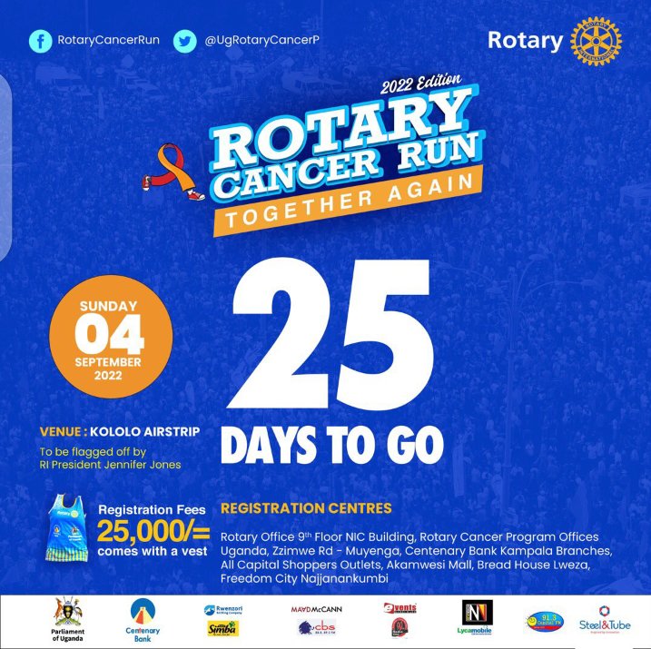 Martindexta's tweet photo. Come let's run for a cause. Mark your Calenders 4th september @CentenaryBank At only 25K, pick your vest at any @CentenaryBank branch https://t.co/mcAs6qdbeI