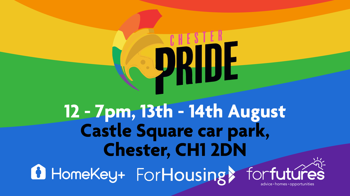 ForHousing's tweet photo. We’re excited to be attending Chester Pride in just under two weeks’ time! Held in Castle Square Car Park, the free annual event will have an array of live musical acts, children’s activities, and market stalls. Find out more here: https://t.co/tYqoEQYD18 https://t.co/HQpkGSUGdz