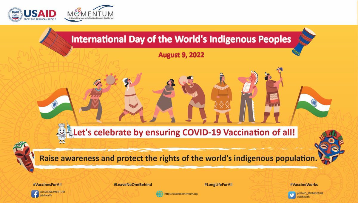 On this international day of the world indigenous people, let’s take a pledge to ensure Covid-19 vaccine for all, especially the vulnerable and marginalised .