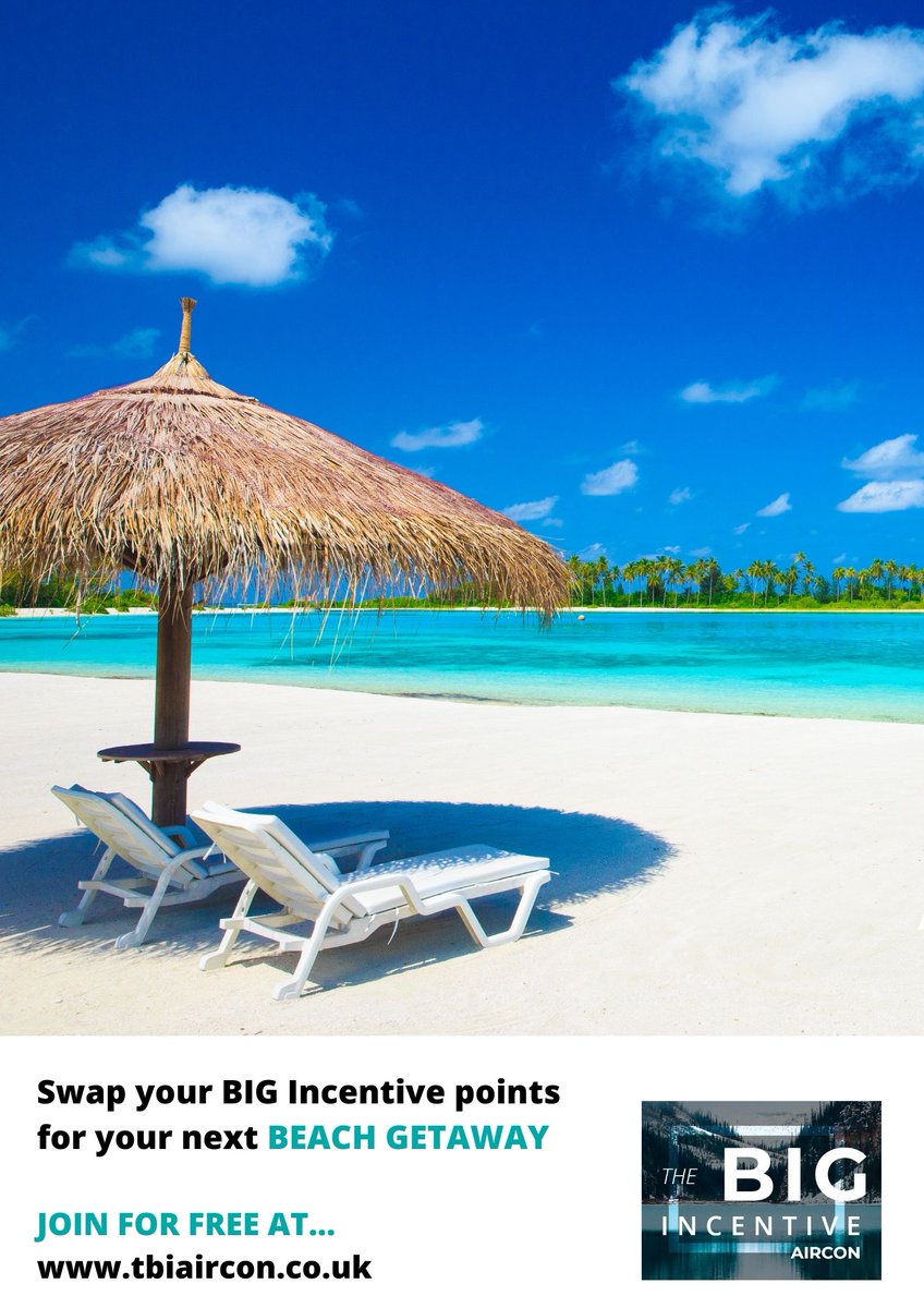 As a member of The Big Incentive, you can use your Air con purchases to help fund your next big holiday plans. Get in contact today to find out more. Contact: lorri@tbiaircon.co.uk #incentiveprogram #incentive #airconditioning #aircon