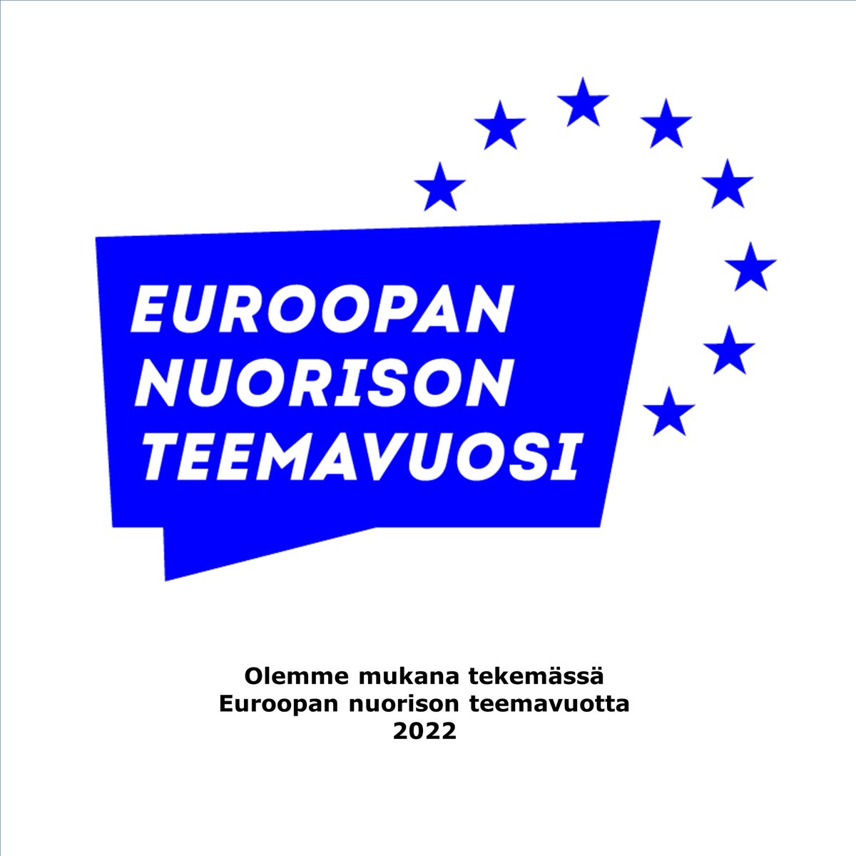EYP Finland on mukana tekemässä #EYY2022 teemavuotta! Kierrämme syys-lokakuussa kouluissa pitämässä EU-tietoiskuja ja teemavuosi huipentuu kahteen viikonlopun mittaiseen parlamenttisimulaatioon marraskuussa. #EuropeanYearOfYouth