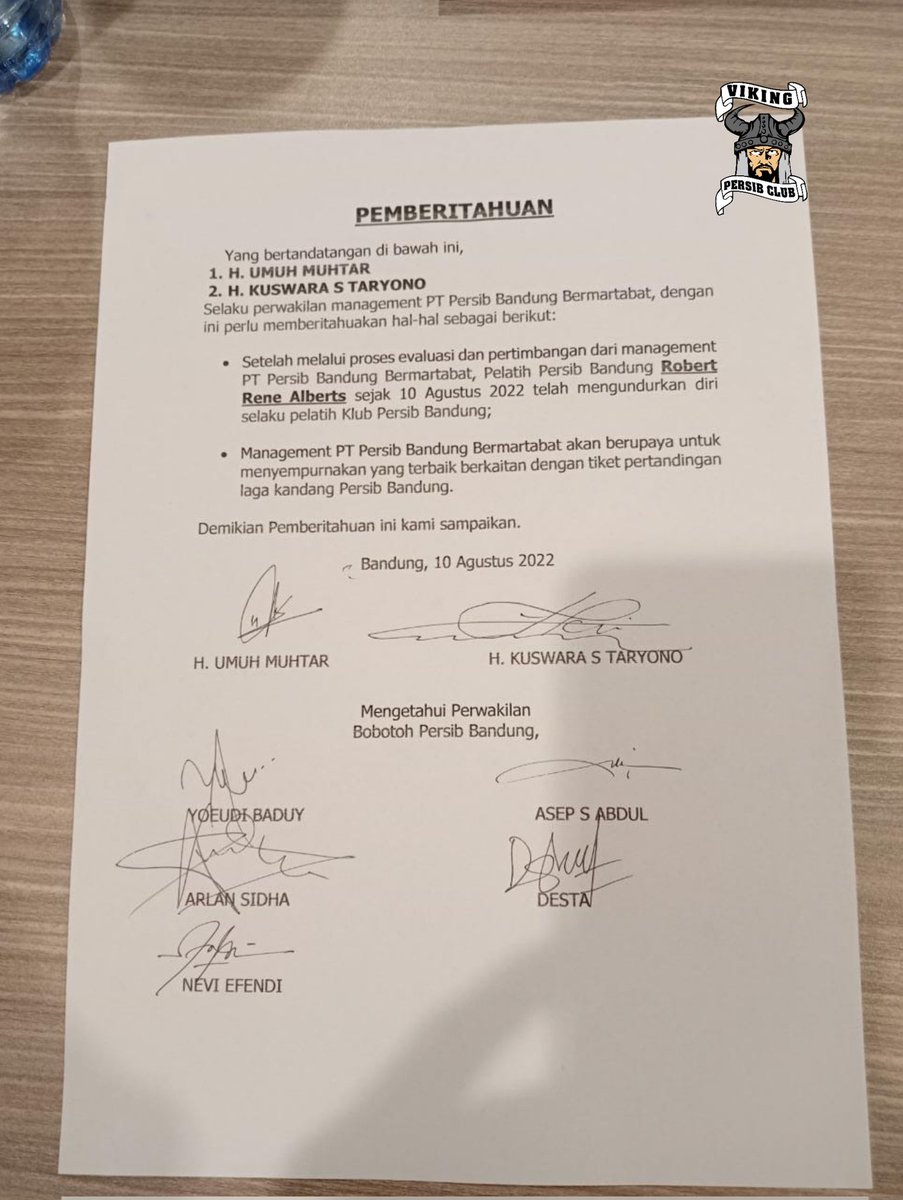 Alhamdulillah perjuangan kita tdk sia2, hidup Persib!! #ReneOut