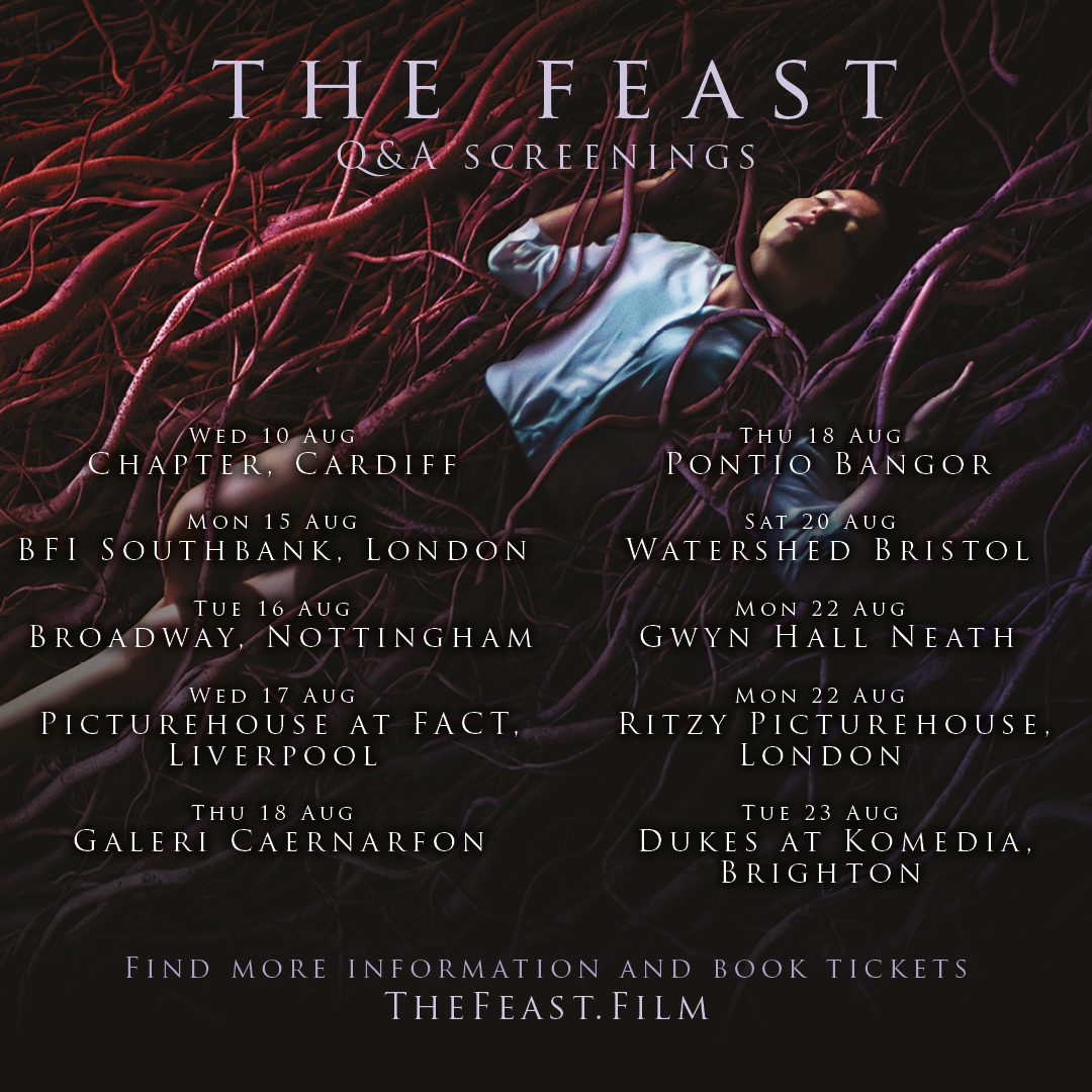 Dinner is served 🍽️

We kick off #TheFeast Q&amp;A tour tonight at <a href="/chaptertweets/">Chapter Arts Centre</a>, and there's still time to grab your tickets!👀 ⬇️

Hungry for more? The Feast arrives in cinemas across the UK next Friday, 19 August.

🎟️ Book tickets at TheFeast.Film 

🚴🔪🥭🌲🐇🪓🩸