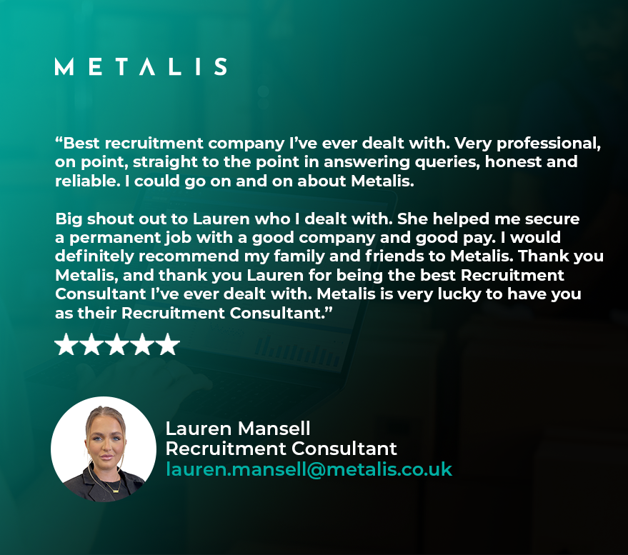 Metalis19's tweet photo. A fantastic Google review from James, who Lauren placed as a Despatch Operative 👏

If you would like some help finding a new permanent position why not contact Lauren on 01143 492 305 or visit https://t.co/xGsvTdy8yj

#googlereview #happycandidate #feedbackmatters #5starreviews https://t.co/AKAMvRk8sV