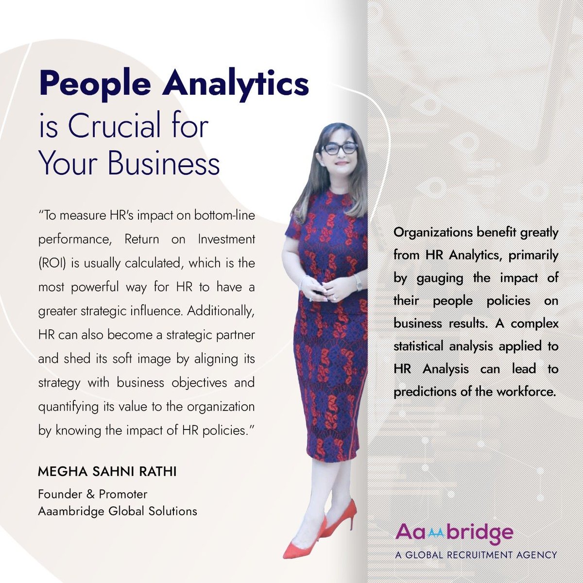 aambridgeglobal's tweet photo. People Analytics is Crucial for Your Business- Here’s Why-

@sahni_rathi 

#aambridge #hrimpact #HR #hrimportance #peopleanalytics #yourbusiness #womenempoweringwomen #challenges #women
#hrpolicies #datamanagement #dataanalytics #HRPartner https://t.co/8rXr5CvucE