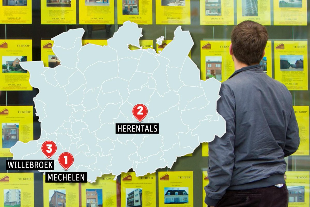 Jongeren kopen liefst huis in Mechelen, Herentals en Willebroek, voor flats staat Antwerpen op één (en het mag wat kosten) dlvr.it/SWMvZp