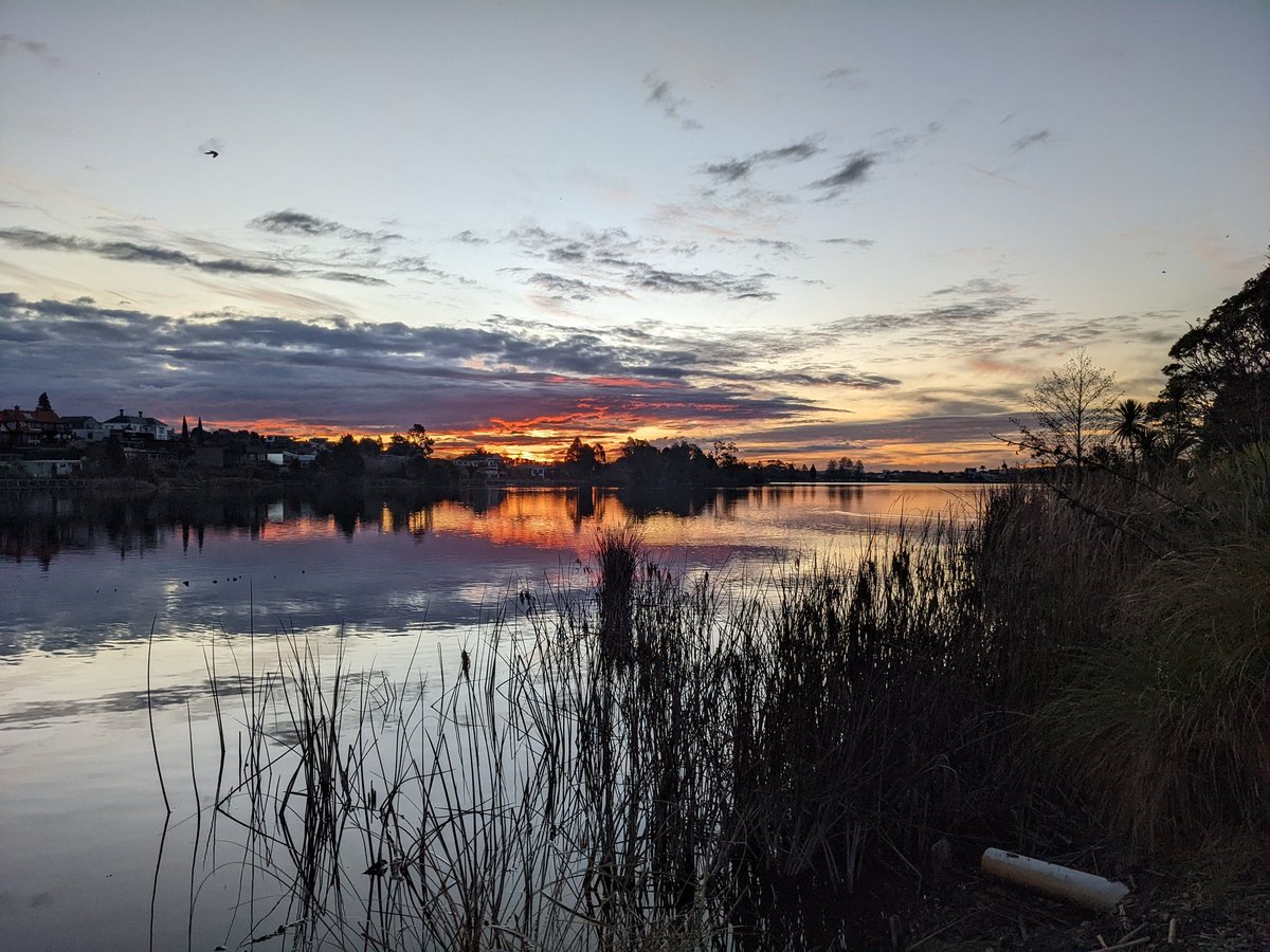 n_i_c_d's tweet photo. A pretty fine sunset by the lake tonight https://t.co/2tnkHV8iYG