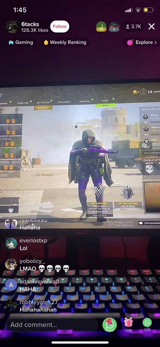 Lord_Of_Order_'s tweet photo. He got banned a few minutes ago and he’s literally getting on a new account #wtfmoment #warzone #warzonehacker #ricochet https://t.co/kspvMZXsbm