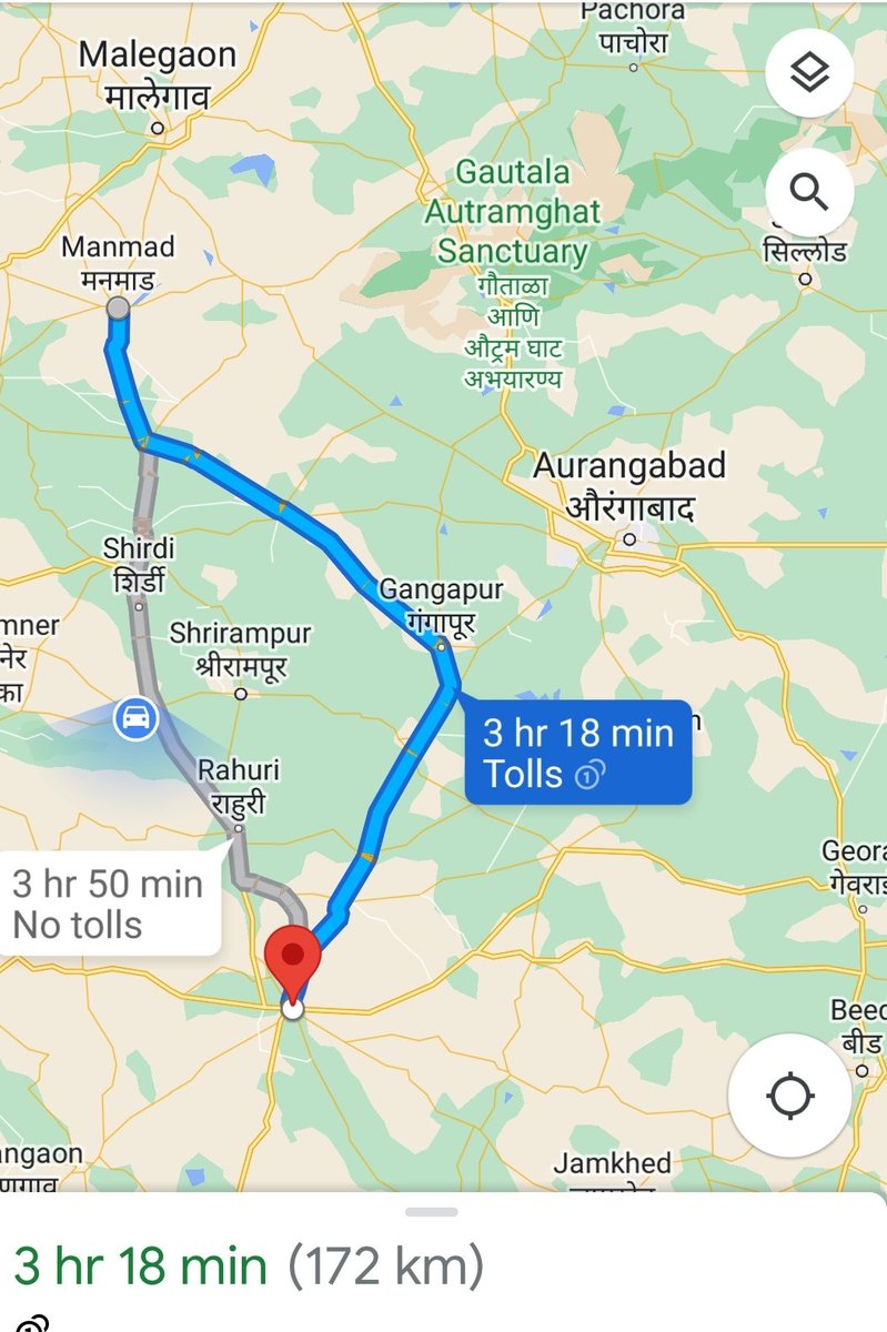 LipteVishal's tweet photo. This is the one by frustrated citizen.I highly respect you. But this is harsh truth of nagar manmad national highway. Even google maps is not showing this "natioanl highway"...@OfficeOfNG @nitin_gadkari @PMOIndia @CMOMaharashtra https://t.co/E3ZsDd5STx
