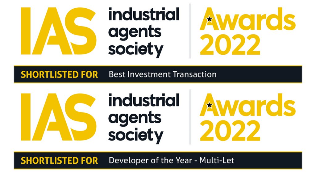 Chancerygate (@chancerygate) on Twitter photo We are delighted to have been shortlisted for two awards at the <a href="/IASshedshifters/">Industrial Agents Society</a> Awards 2022!
The awards are Best Investment Transaction and Developer of the Year - Multi Let Industrial Estate.
Congratulations to everyone that have also been shortlisted for the #IASawards. We are delighted to have been shortlisted for two awards at the <a href="/IASshedshifters/">Industrial Agents Society</a> Awards 2022!
The awards are Best Investment Transaction and Developer of the Year - Multi Let Industrial Estate.
Congratulations to everyone that have also been shortlisted for the #IASawards.