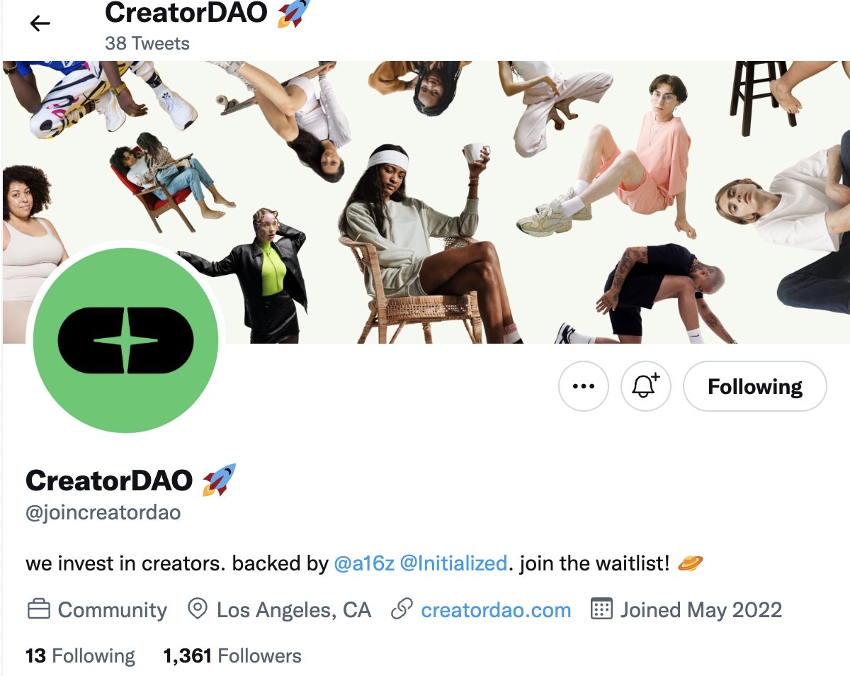 GiraffeDante's tweet photo. 刚才搜了搜，发现还有另一个CreatorDao，也在推特上有账号，而且在小红书和B站都有账号，还有视频。KV是橙色的。

大家不要搞错了，a16z 领投的是 @joincreatordao ，KV 看样子是绿色的，至少推特账号的头像是下面这个⬇️

https://t.co/CPZwUcmqDi https://t.co/ezwaO6EvOW