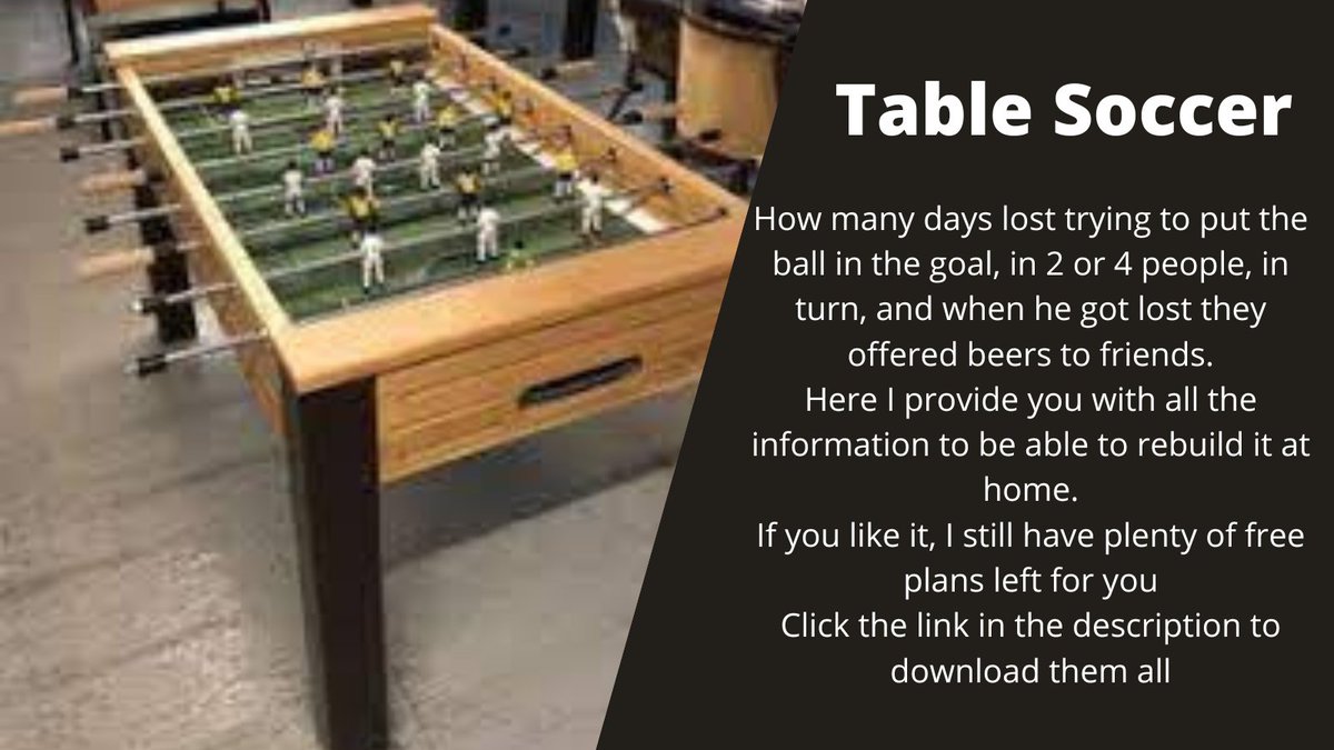 WoodworkingLov's tweet photo. A beautiful gift for you who follow me! The complete table soccer plan for you! Click here to find out about the other plans
=> https://t.co/yz4Lw6TtDv
#freewoodworkinglans #freeplanstodownload #tablesoccerbuilding #howtobuildatablesoccer #tablesoccerplan #buildatablesoccer https://t.co/bLhuoG2tle