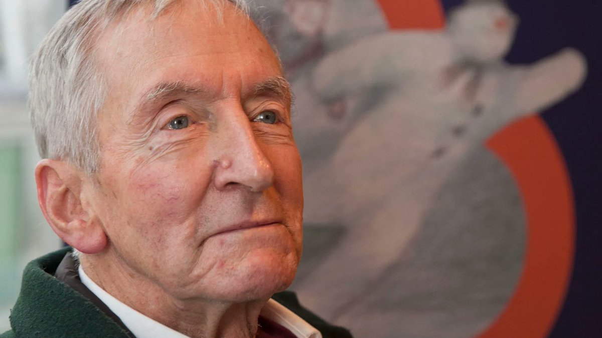 Waterstones's tweet photo. We are deeply saddened to hear of the death of Raymond Briggs, a fearless innovator and true original in his field. From Fungus the Bogeyman to Father Christmas, Where The Wind Blows to the iconic The Snowman, he will live on in these books that have enchanted us all for decades. https://t.co/eK7KOvqyNF