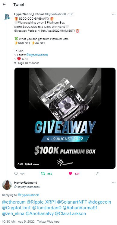 HyperNation8's tweet photo. Congratulations to @CharlotteAnna22 @zen_elina and @hayleyredmond8 for winning our Platinum Boxes!
Please send us a DM now to claim your prize!! https://t.co/lYTBM2JM0T