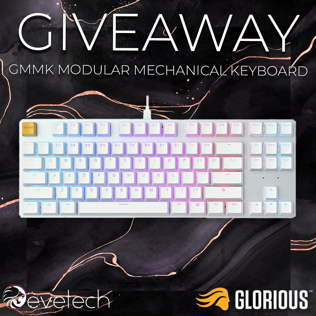 Evetech's tweet image. Wednesday Giveaway ALERT🚨We're giving away a Glorious Gmmk Mechanical keyboard! All Actions are unlocked on gleam🙌Letssss gooooooooo🔥

Enter Here👉: gleam.io/competitions/y… 

Only valid for South African residents.
T&amp;amp;Cs apply.