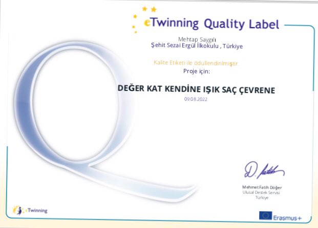 BalSehit's tweet photo. Okulumuz öğretmenlerinden Seda AKDAĞ, Mehmet BAYKAL Gülay ÖLMEZ ve Mehtap SAYGILI e-twinning kalite ödülü belgesi almışlardır. Kendilerini tebrik ederim. Öğretmenlerimin ellerine, emeklerine ve yüreklerine sağlık... İYİ Kİ VARSINIZ VE İYİ Kİ DE BERABERİZ ARKADAŞLAR... https://t.co/mdPsynGxtr