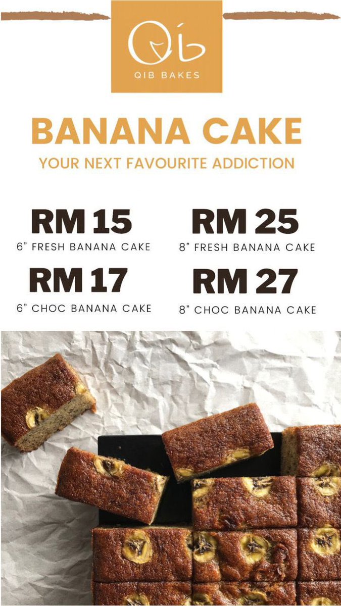 qibbakes's tweet photo. Kek pisang sedap di muka bumi!

Try dulu, mesti nak repeat order

Moist, gebu, kurang manis! 😝

Nak order boleh tekan link kat bawah ni;

https://t.co/XWD0PzAq0Z https://t.co/8qqd96JxBv