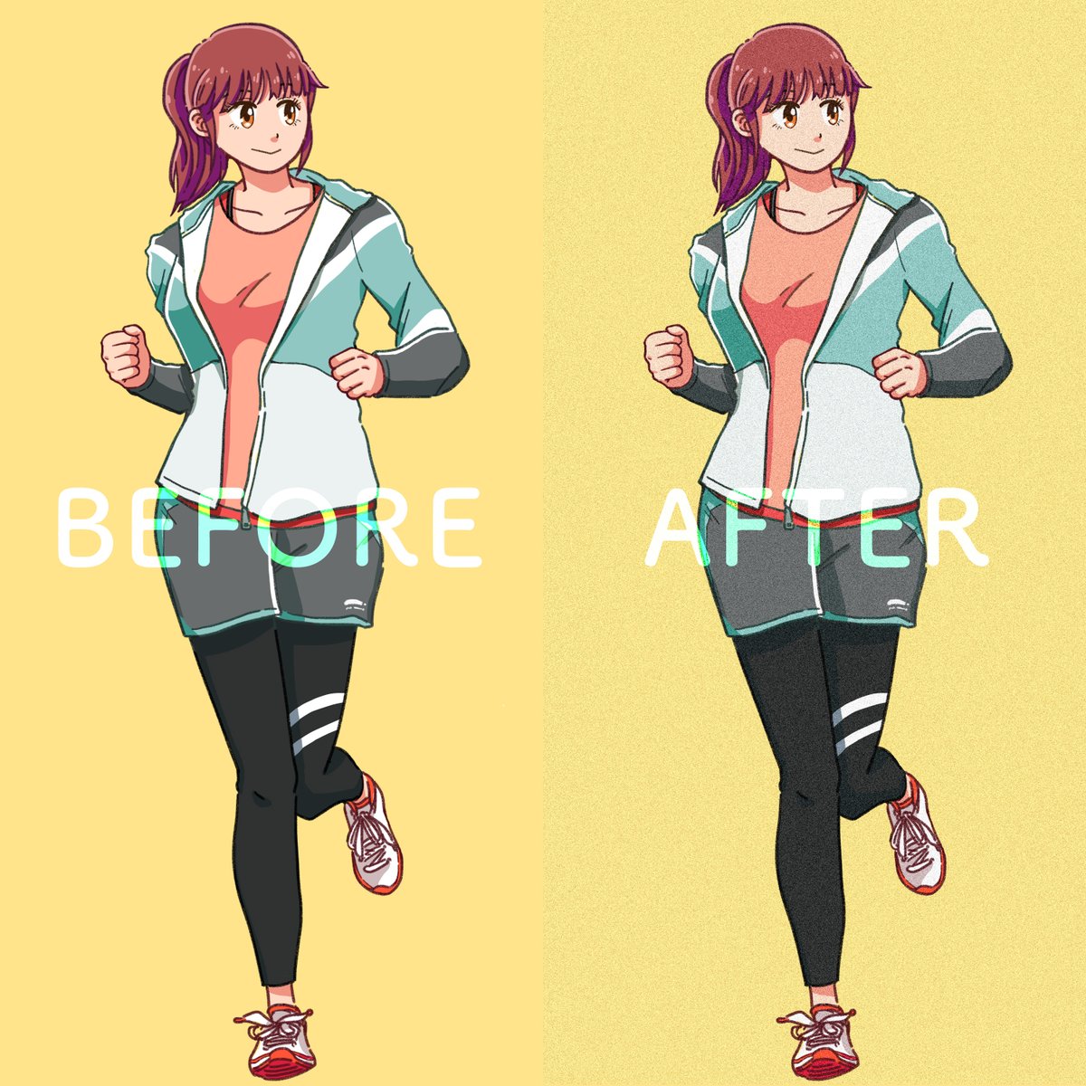 「イラストにノイズを載せてアナログ感を出すテクニックPhotoshopの場合フィル」|常盤クニオ✏️イラストレーターのイラスト