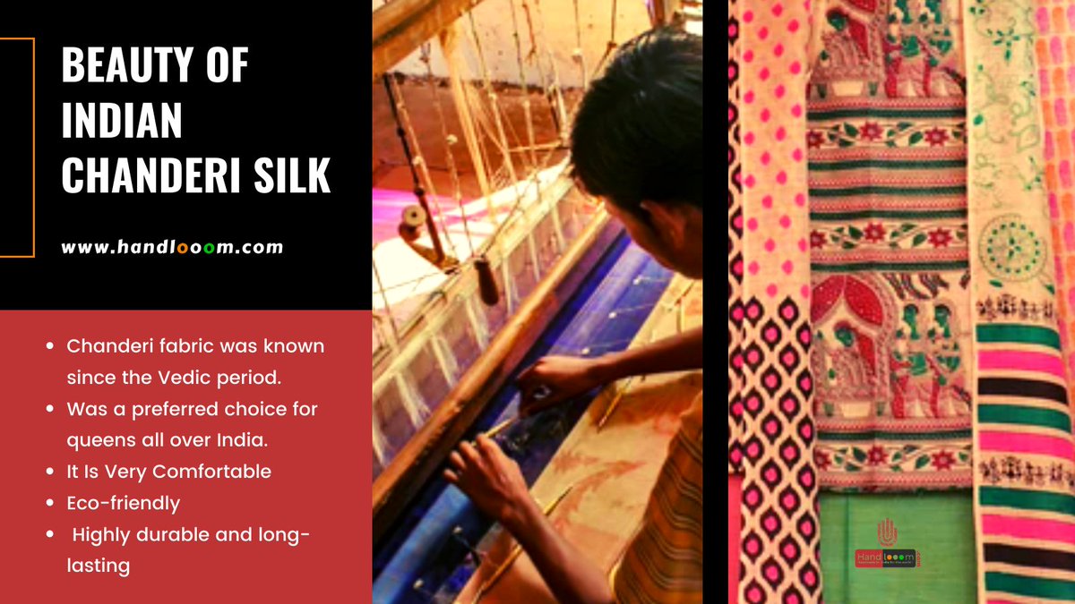 handlooom's tweet image. Beauty of Indian #Chanderi Silk . .….Shop Now : handlooom.com #handlooom #dmzinternational #myhandloommypride #handmade #handmadewithlove  #vocalforlocal