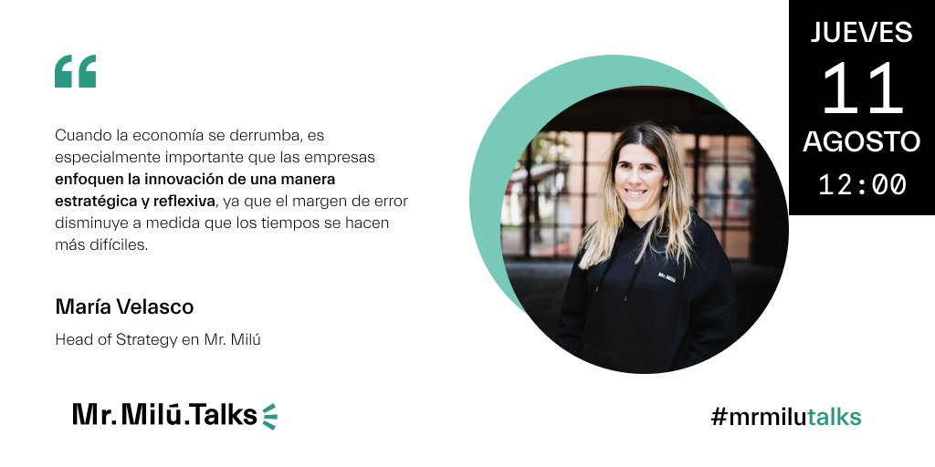 Nuestra directora de estrategia <a href="/VelascoGomezM/">Maria Velasco Gomez</a> nos compartirá mañana 11 de Agosto algunas claves para en caso de que llegue esa tan temida recesión podamos intentar sacar de ella una nueva oportunidad de negocio.Prepárate un café y únete a nuestro talk. 

lnkd.in/eTGX2zfu