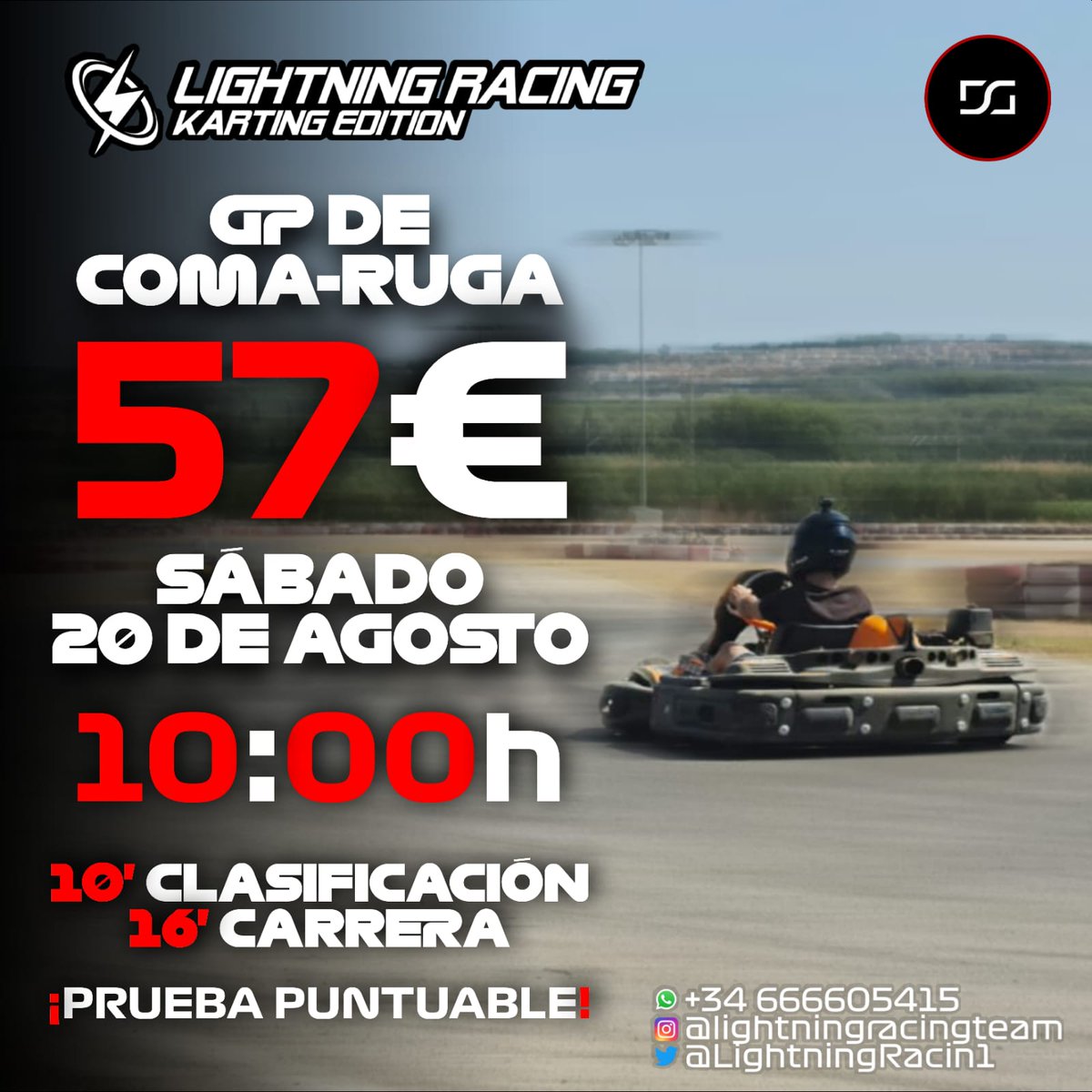 📢¡YA TENEMOS NUEVO CARTEEEEL!📢
⚡️Nuevo horario!
⚡️Nuevo circuito!
⚡️Y nuevo precio mas barato!
Os esperamos en <a href="/kartingcomaruga/">KARTING COMARUGA</a>, el nuevo destino de la carrera debido a la imposibilidad de realizarse en el anterior circuito
¡SOLO QUEDAN 4 PLAZAS!