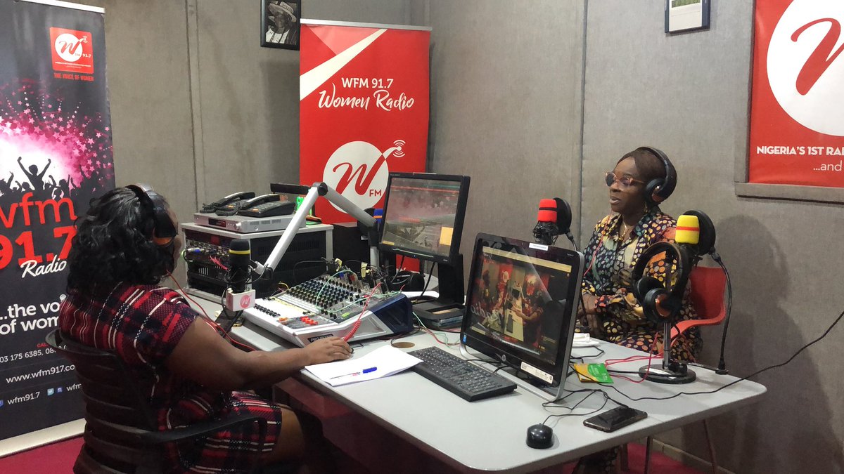 wfm917's tweet photo. Live in the studio with @AdeolaAzeez14 as we discuss Women: The agents of change Nigeria needs.
#womeninpolitics
#wfm917
#nigeria
#nigeriadecides2023
#roadmapto2023 https://t.co/ozgeHHU5Yi