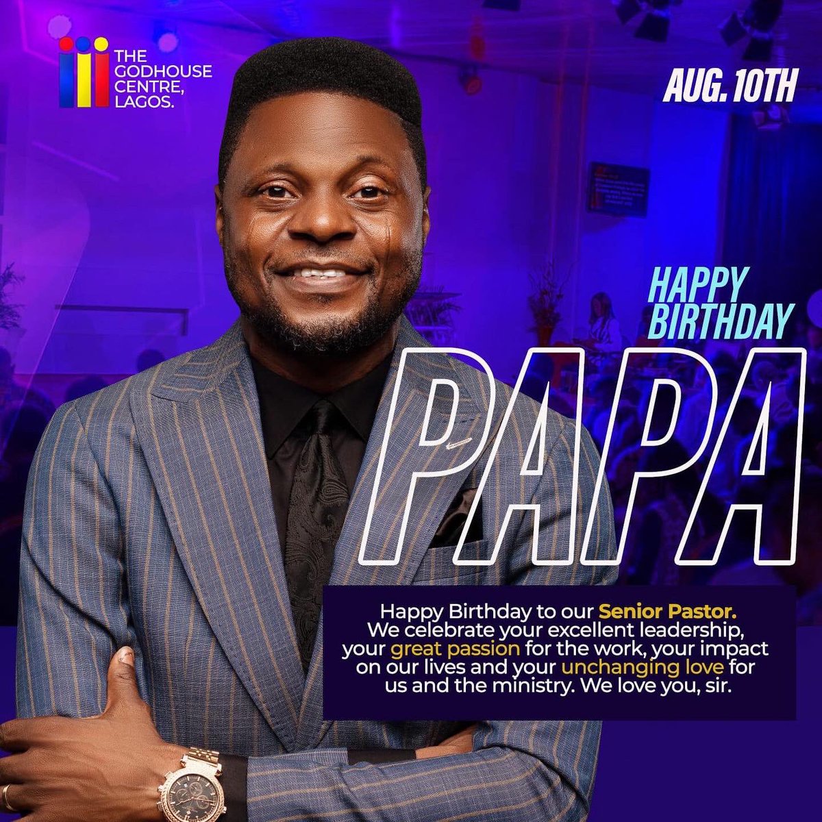 godhousecentre's tweet photo. Happy Birthday to our Senior Pastor!
Apostle @td_philips
We honour and celebrate you, sir.
We are glad you came and we thank God you happened to us.
We are fruits of your ministry. We love you sir.
#10thIsHere
#InLoveAndHonour https://t.co/yadtJHPxoX