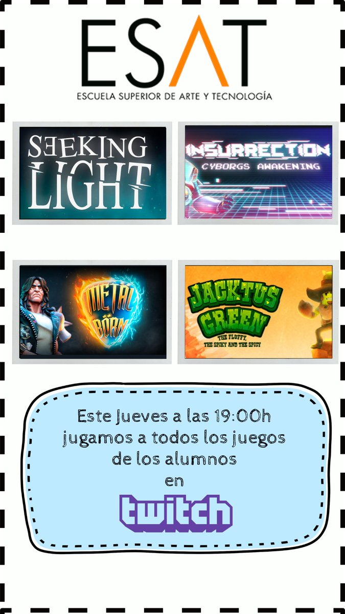 djpanchi1's tweet image. Este jueves a las 19:00h en Twitch, jugamos a los juegos indies de @ESAT_Valencia que lo están petando:
@_SeekingLight_
@Insurrection_CA
@MetalBorn
@JacktusGreen
¡¡Pasarosss gentecilla¡¡
twitch.tv/djpanchi/
#indiedev
#gamedev
#gamedevelopment
#IndieGameDev