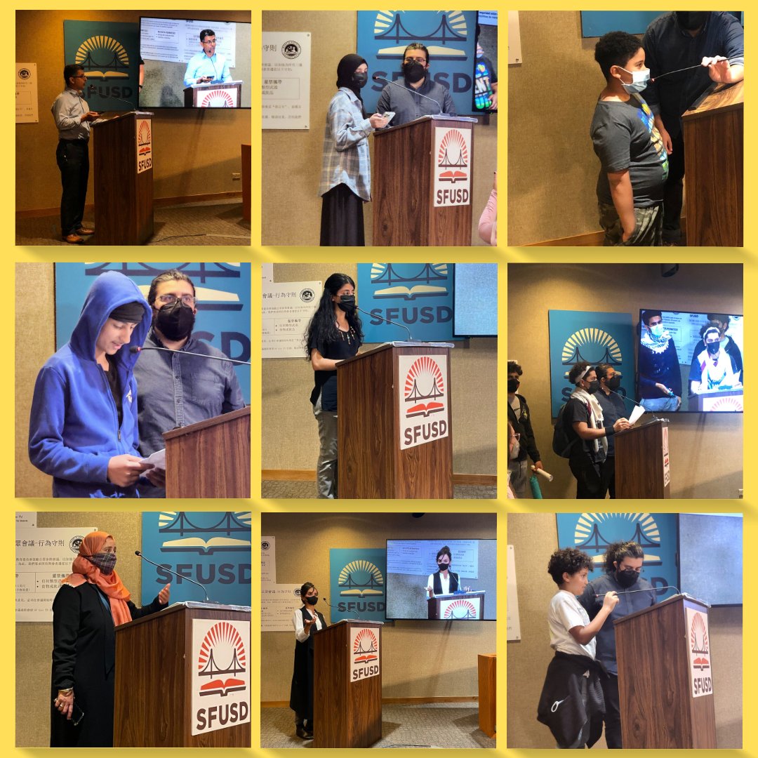 AROCBayArea's tweet photo. Tonight San Francisco voted 4-1 to recognize Eid as an official school holiday! This historic decision will better the lives of all SF families. Racial justice is not just a value, but can also be a practice in SF. #SanFrancisco #SupportArabYouth #Islamophobia #AnnHsuMustResign https://t.co/u2h1NUeUYX