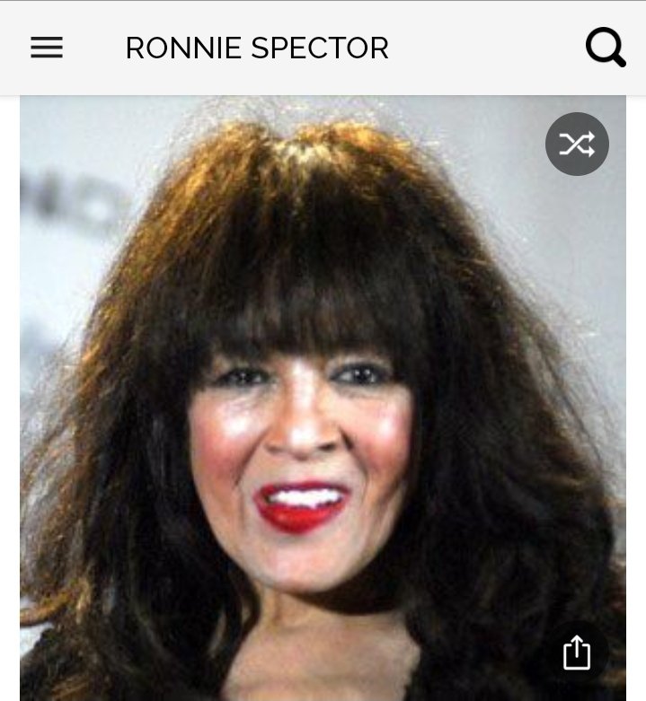 Happy birthday to this great singer.  Happy birthday to Ronnie Spector 